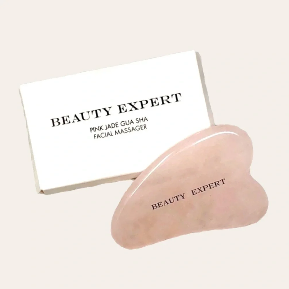 🌺 Beauty Expert Pink Jade Gua Sha Facial Massager